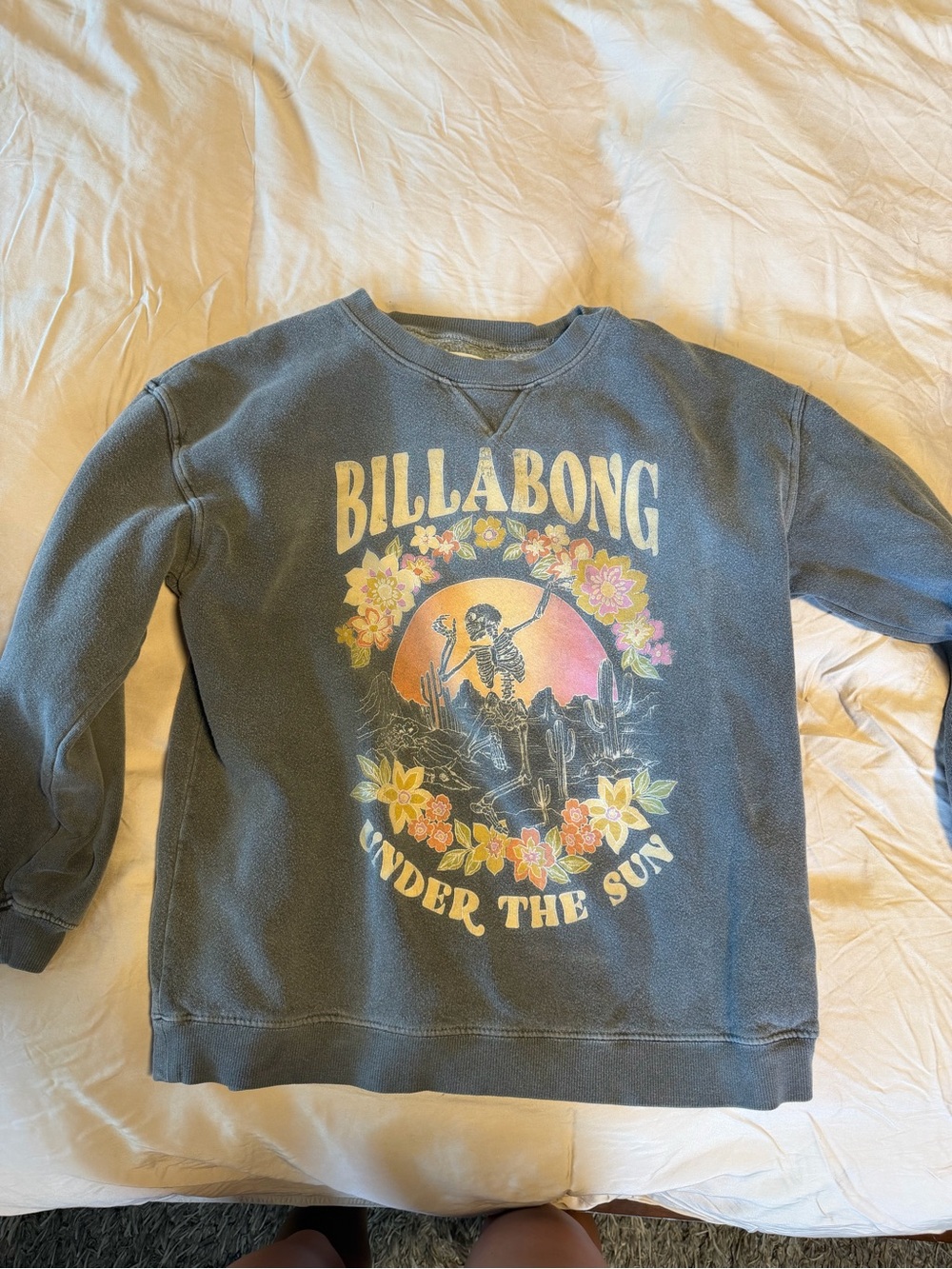 Billabong Girls Graphic Crewneck Sweatshirt with Sunset Floral Print